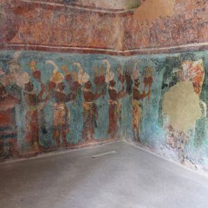 Bonampak Blue Mayan Murals in Chiapas