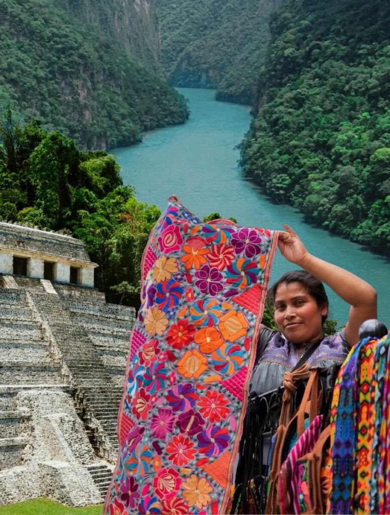 View of main landmarks and landscapes in Chiapas