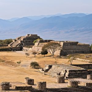 Panoramic View of Monte Alban Archaelogical Site