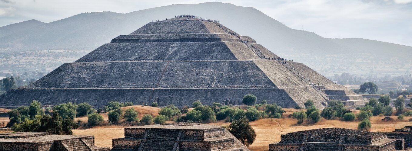 Aerial View of Teotihuacan Archaelogical Site