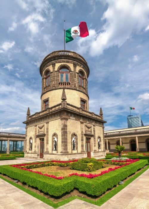 Chapultepec Castle Tour uphill Chapultepec Park Mexico City
