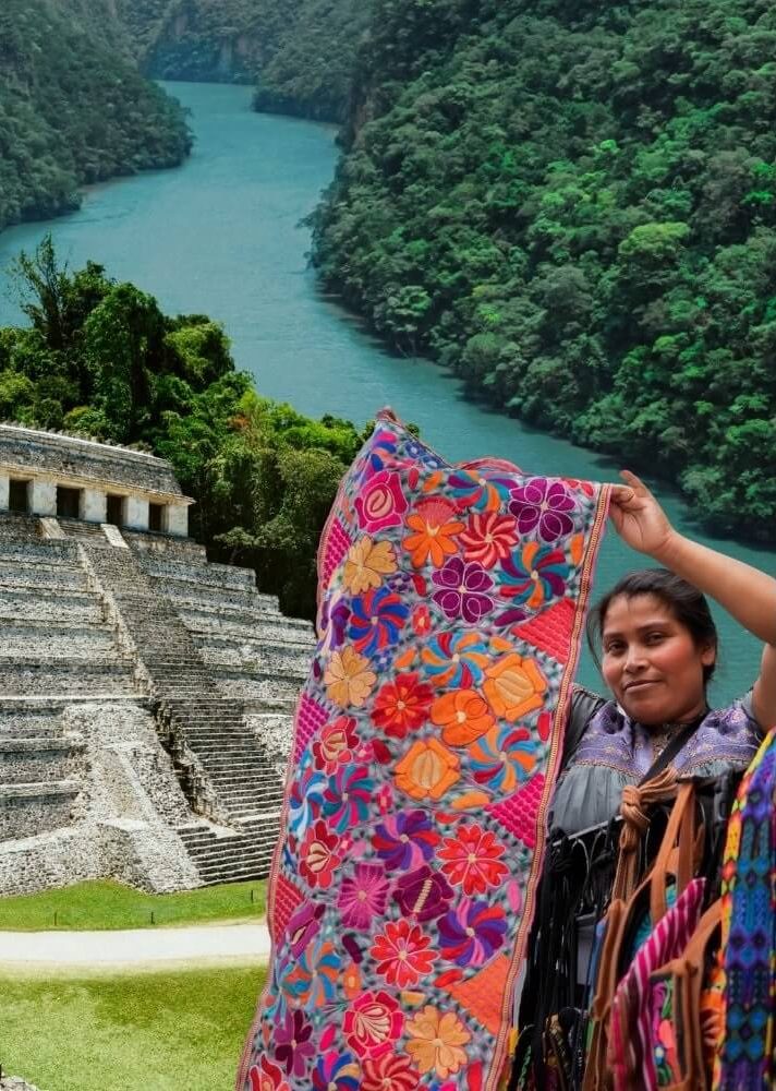 View of main landmarks and landscapes in Chiapas